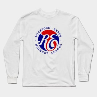 Defunct Rockford Expos Minor League Baseball 1988 Long Sleeve T-Shirt